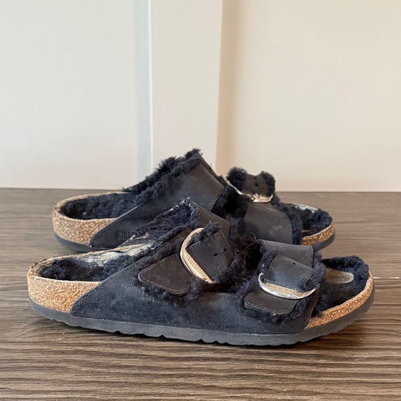 Birkenstock Arizona Shearling Suede Sandals 39 - Picture 1 of 5